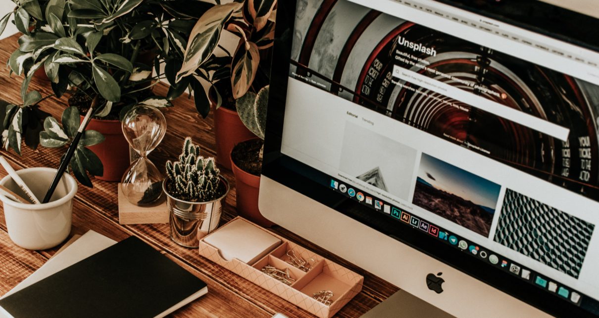 home office free of clutter